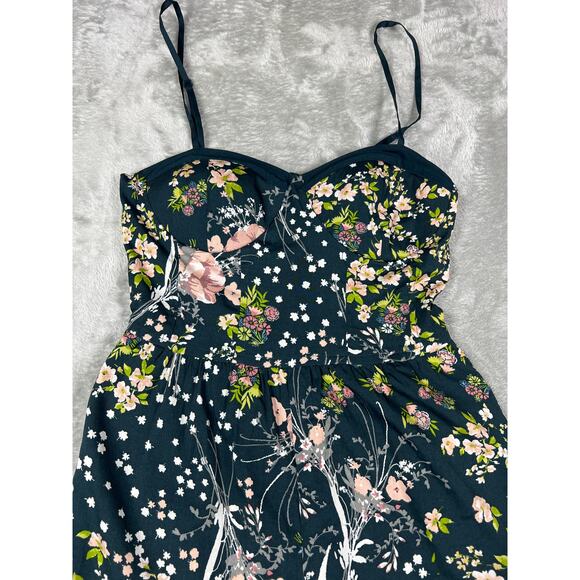 Band of Gypsies Floral Wide Leg Romper XS Boho Spring Festival Jumpsuit - Picture 4 of 8